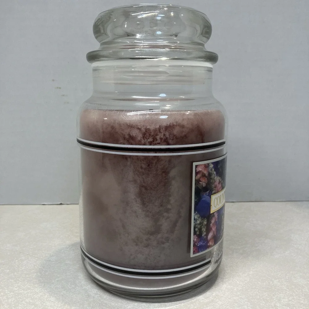 Vtg Yankee Candle Country Heather Housewarmer Black Band 22oz Retired Purple